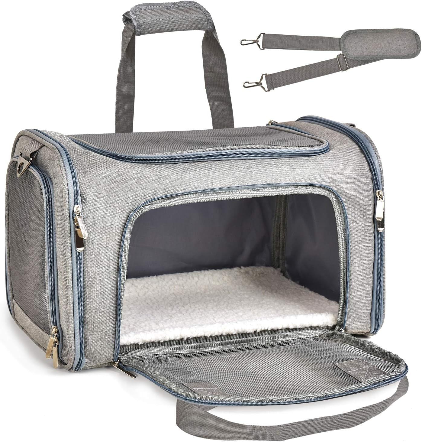 Soft-Sided Collapsible Dog & Cat Carrier