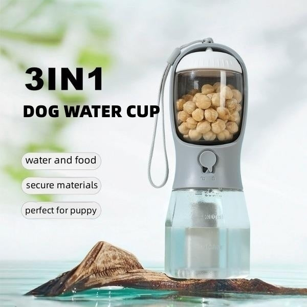 Multi-Functional Dog Water Cup, Food Container & Waste Bag