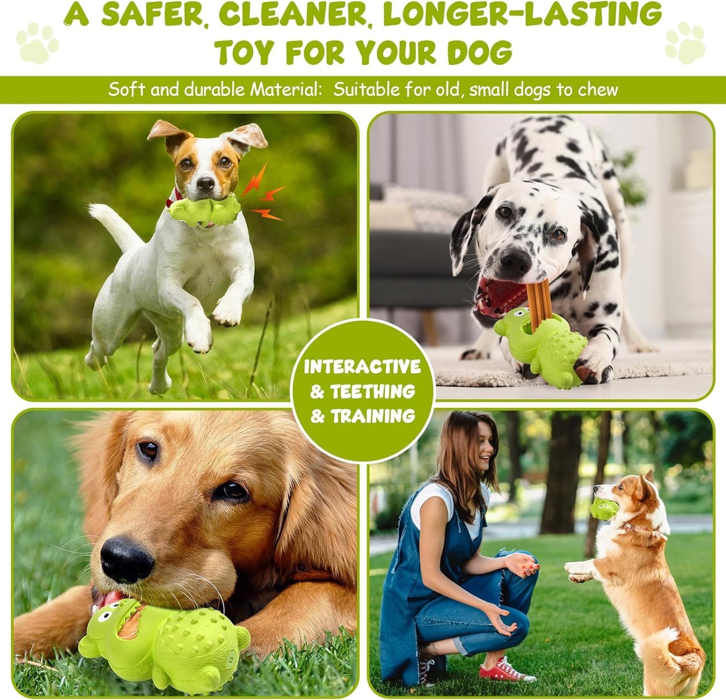 Chew Toy – Durable Natural Rubber Interactive Squeaky Toy
