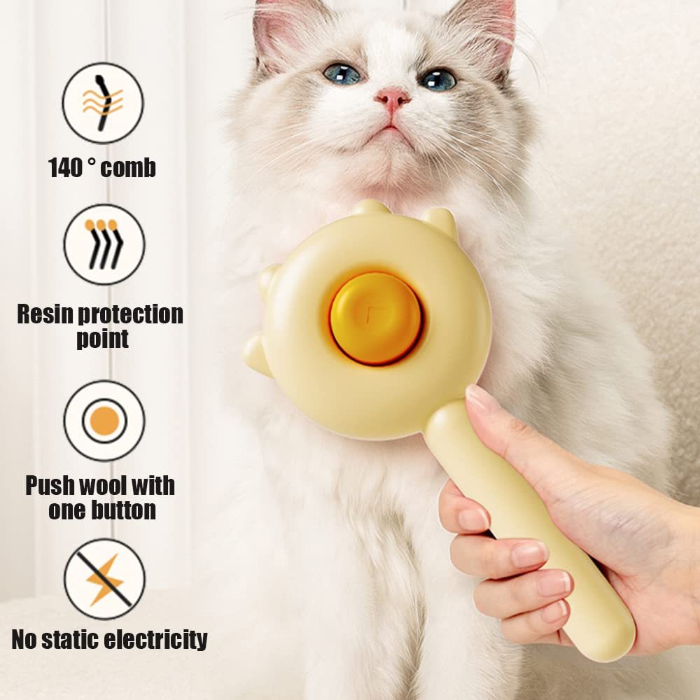 Pet Hair Cleaner Brush with Release Button
