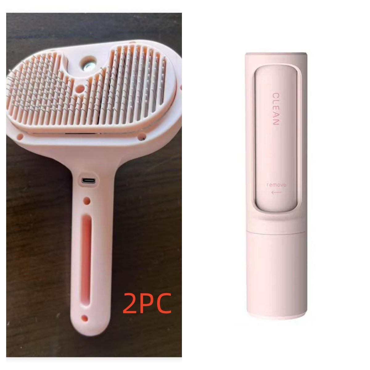 Self-Cleaning Pet Hair Remover Brush with Built-in Mist Humidifier