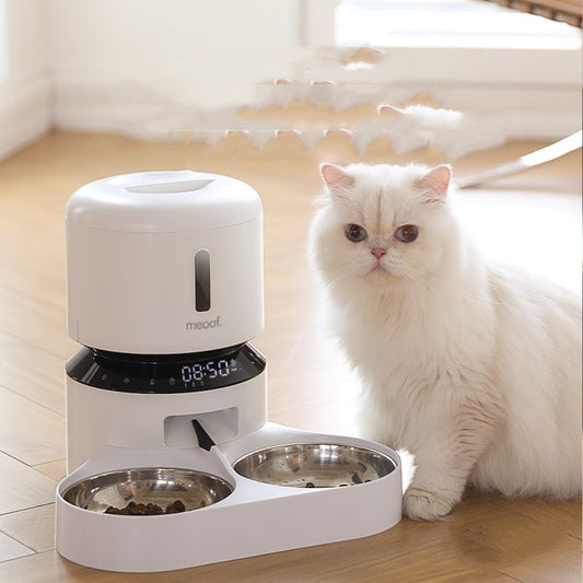 Capsule Automatic Cat Feeder with Double Bowl