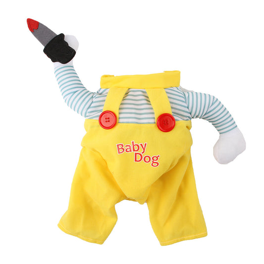 Cat Pet Costume Clothing Creative Yellow Knife Assassin