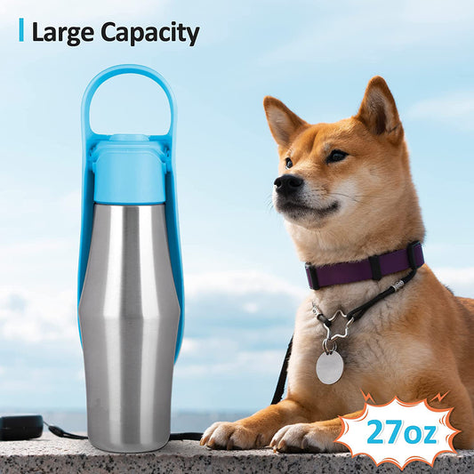 Soft Silicone Leaf Design Dog Water Bottle