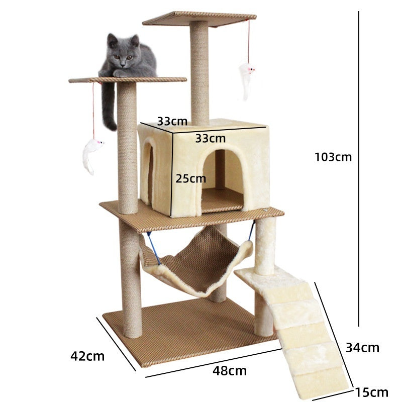Cat Climbing Tree with Scratching Post