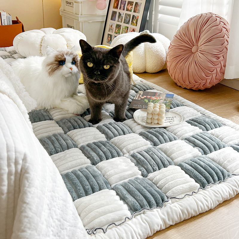 Luxury Cotton Sofa Cover & Plush Tatami Cushion